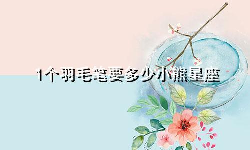 1个羽毛笔要多少小熊星座
