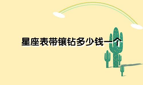 星座表带镶钻多少钱一个