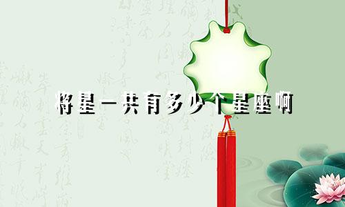 将星一共有多少个星座啊