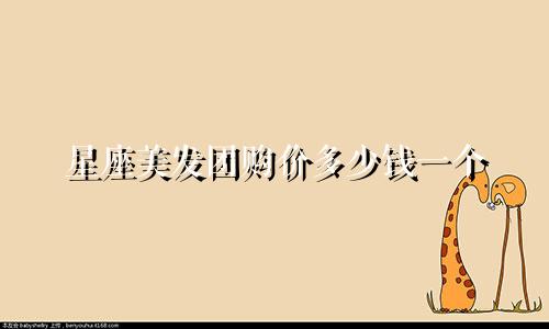 星座美发团购价多少钱一个