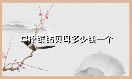 星座镶钻贝母多少钱一个