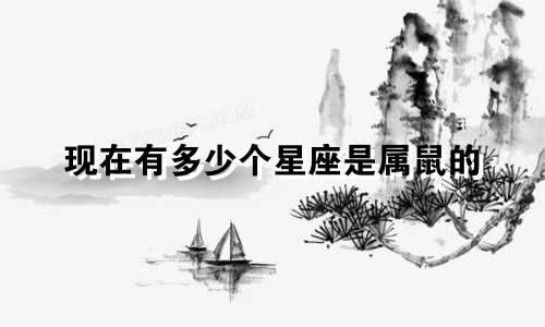 现在有多少个星座是属鼠的
