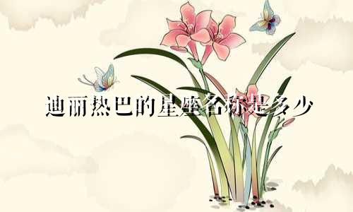 迪丽热巴的星座名称是多少