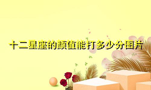 十二星座的颜值能打多少分图片