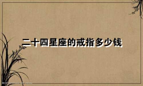 二十四星座的戒指多少钱