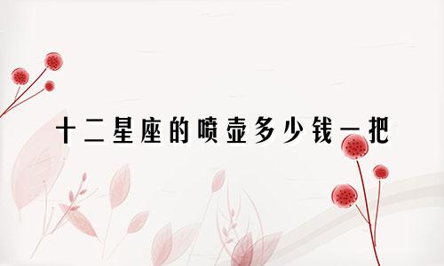 十二星座的喷壶多少钱一把