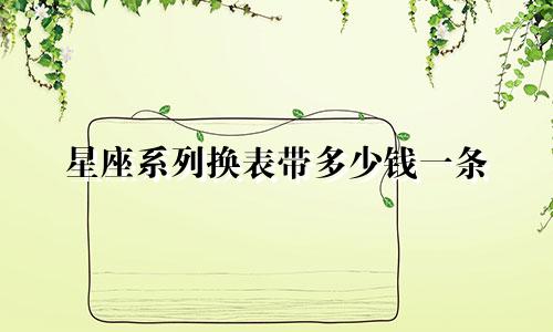 星座系列换表带多少钱一条