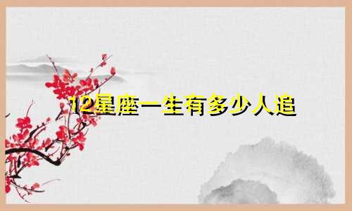 12星座一生有多少人追