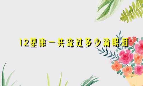 12星座一共流过多少滴眼泪