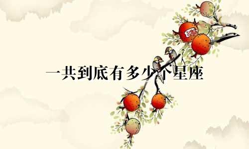 一共到底有多少个星座