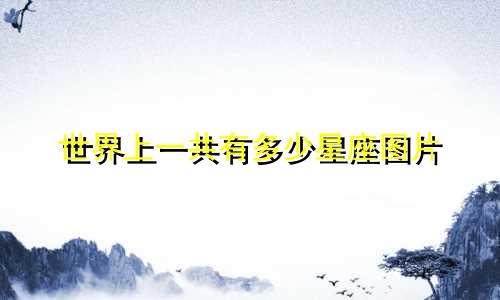 世界上一共有多少星座图片