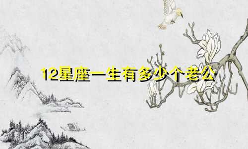 12星座一生有多少个老公