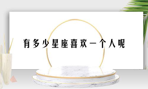 有多少星座喜欢一个人呢