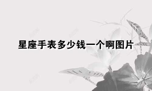星座手表多少钱一个啊图片