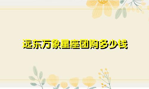 远东万象星座团购多少钱