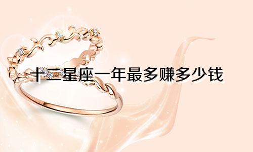 十二星座一年最多赚多少钱