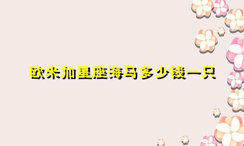 欧米加星座海马多少钱一只