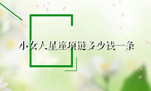 小女人星座项链多少钱一条