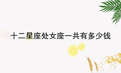 十二星座处女座一共有多少钱