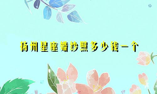 扬州星座婚纱照多少钱一个