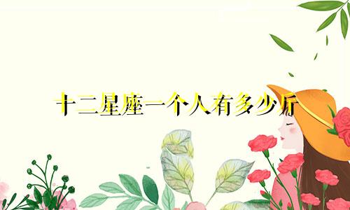 十二星座一个人有多少斤