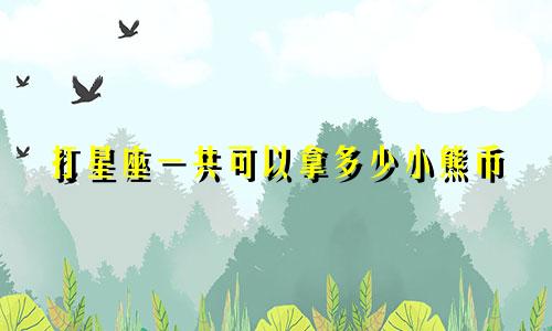 打星座一共可以拿多少小熊币