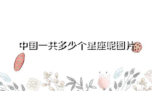 中国一共多少个星座呢图片