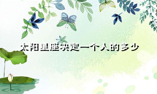 太阳星座决定一个人的多少