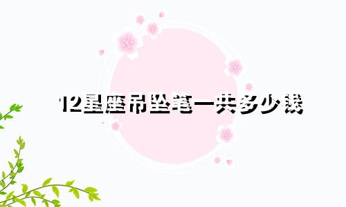 12星座吊坠笔一共多少钱