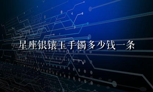 星座银镶玉手镯多少钱一条