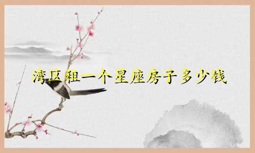 湾区租一个星座房子多少钱