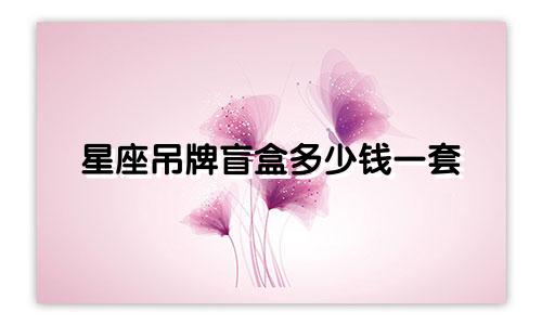 星座吊牌盲盒多少钱一套