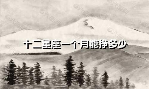 十二星座一个月能挣多少