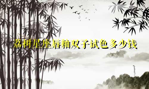 荔树星座唇釉双子试色多少钱