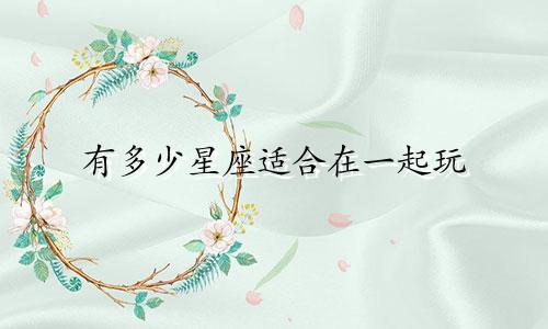 有多少星座适合在一起玩