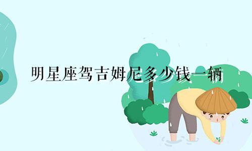 明星座驾吉姆尼多少钱一辆