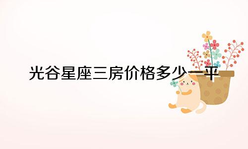 光谷星座三房价格多少一平