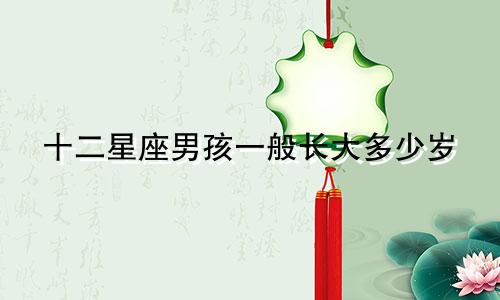 十二星座男孩一般长大多少岁