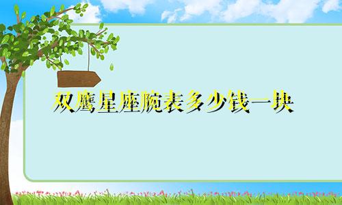 双鹰星座腕表多少钱一块