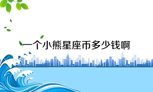 一个小熊星座币多少钱啊