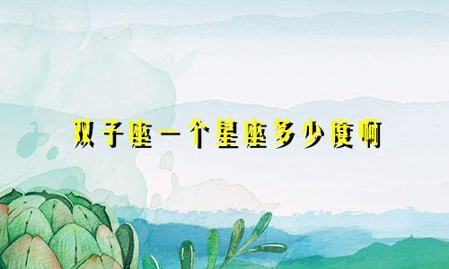 双子座一个星座多少度啊