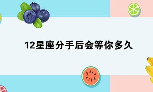 12星座分手后会等你多久