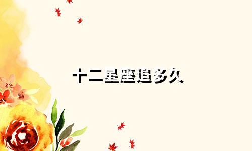 十二星座追多久
