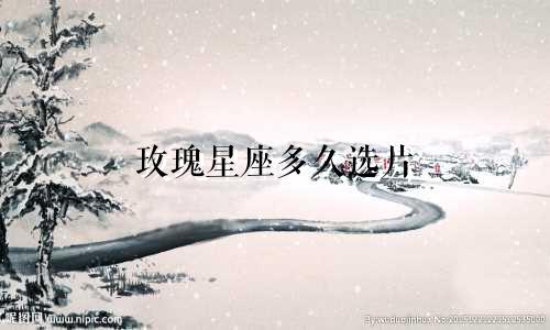 玫瑰星座多久选片