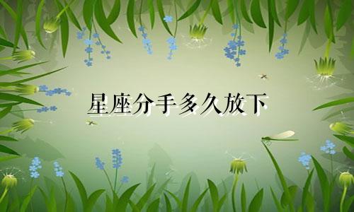 星座分手多久放下