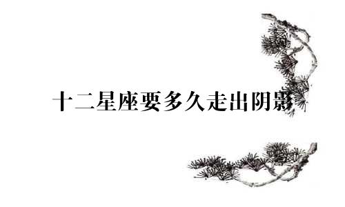 十二星座要多久走出阴影