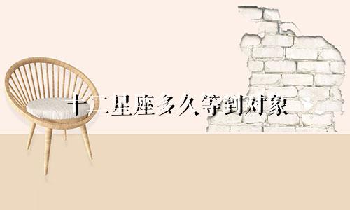 十二星座多久等到对象