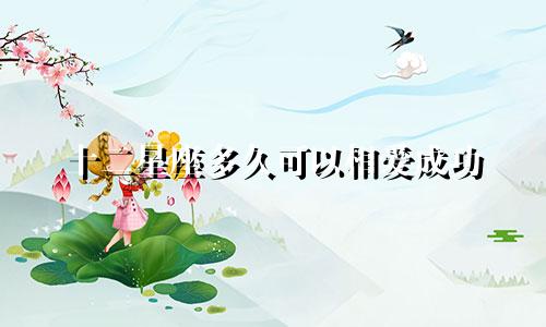 十二星座多久可以相爱成功