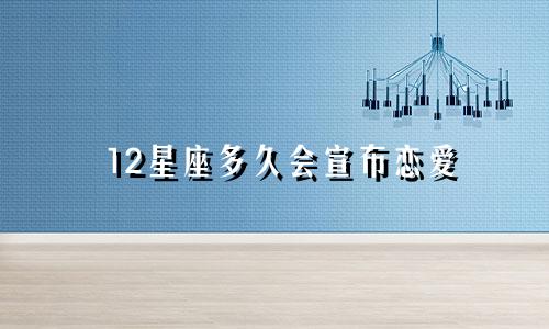 12星座多久会宣布恋爱