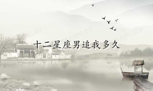 十二星座男追我多久